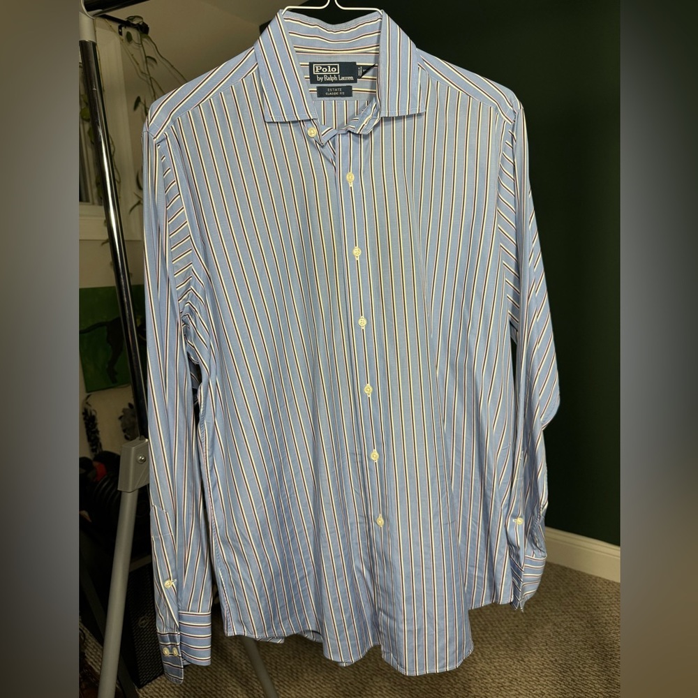 Polo Ralph Lauren Oxford Button Down Shirt - Blue w/ Stripes